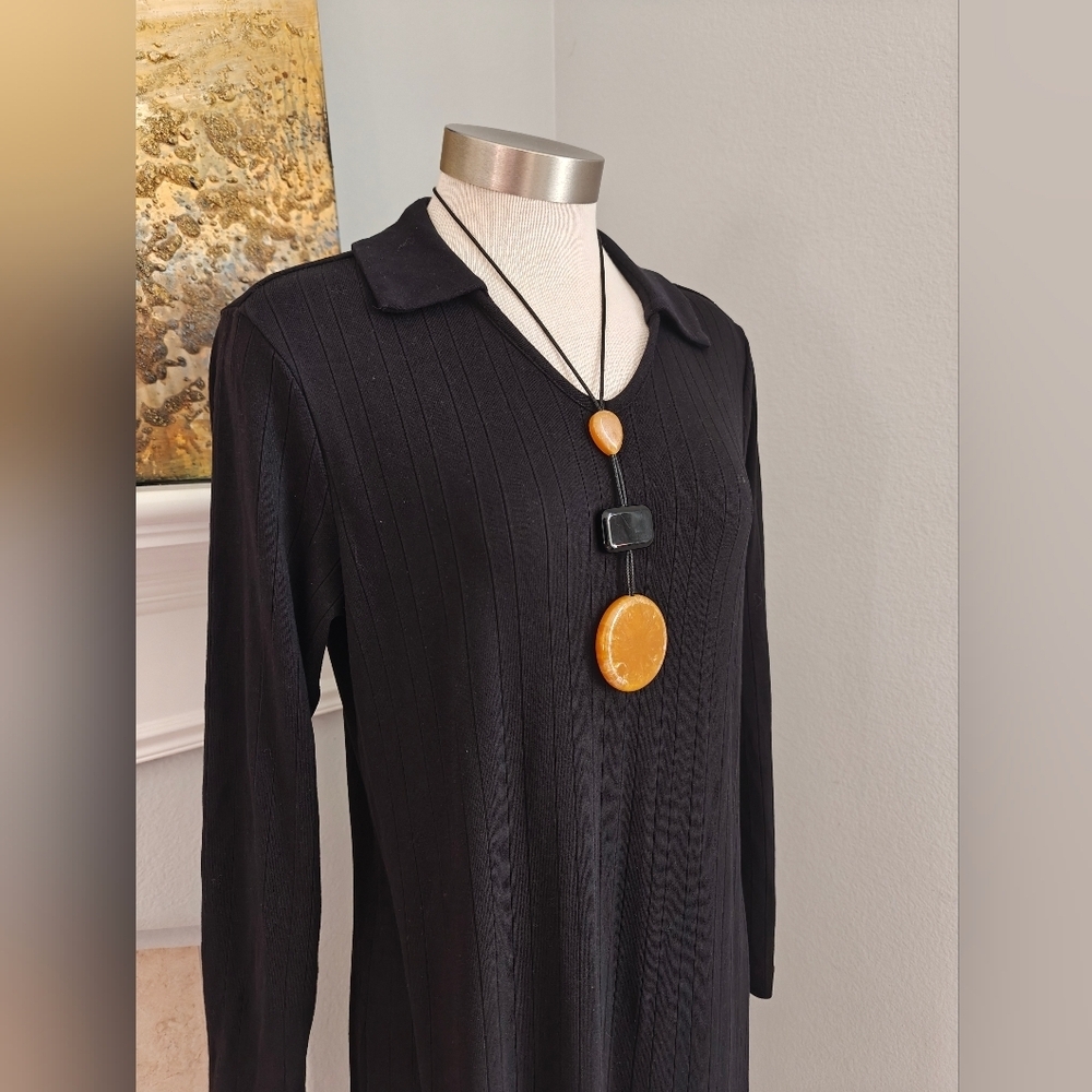 Elegant ribbed knit midi dress from UNIQLO